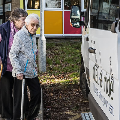 older people accessing a bus